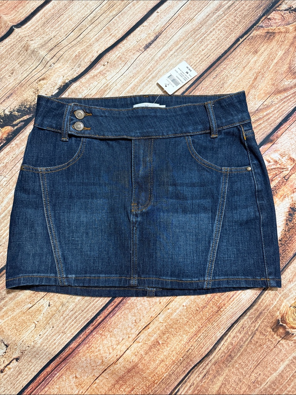 NWT Windsor Dark Wash Low Rise Y2K Denim Mini Skirt